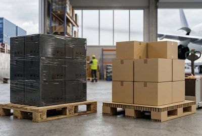 Palet de madera o de cartón para exportar